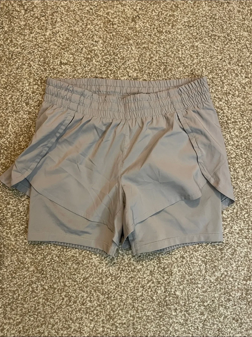 Athleta Racer Run 2 in 1 Athletic Shorts